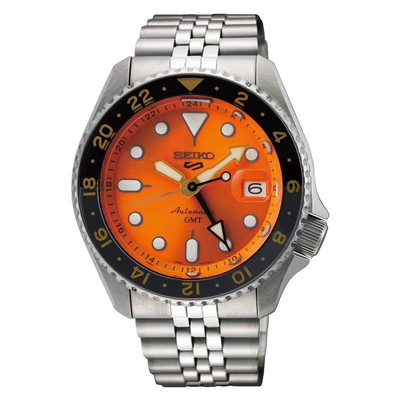 Orologio da Uomo Seiko 5 Sport Automatico GMT Orange | SSK005K1