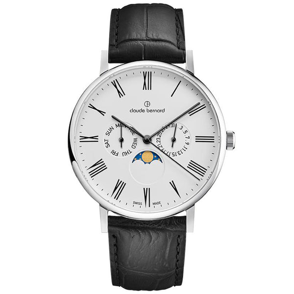 Orologio Uomo Claude Bernard Slim Line Moon Phase | 40004 3 BR