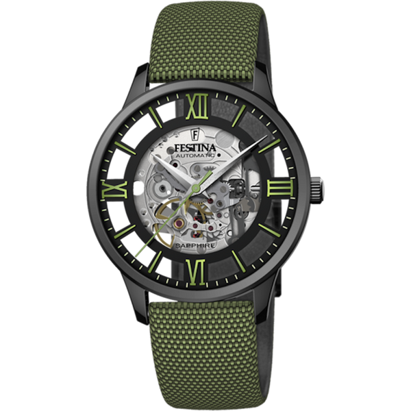 Orologio da Uomo Festina Automatico Skeleton Green | F20621/4